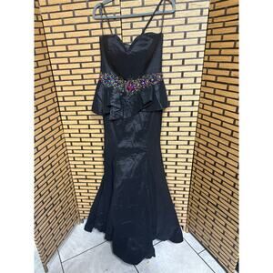 Mac Duggal‎ Black Strapless Formal Dress SIze 14W